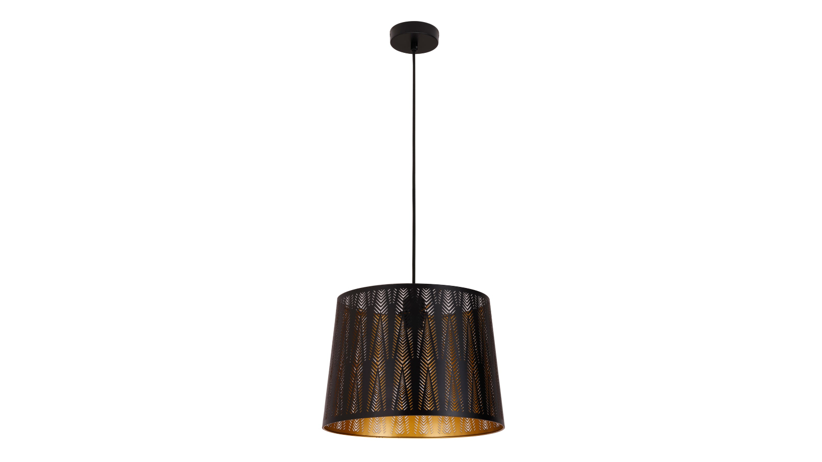 CLA Interior Slanted with Laser Cut and Vector Pattern Pendant Light - Black