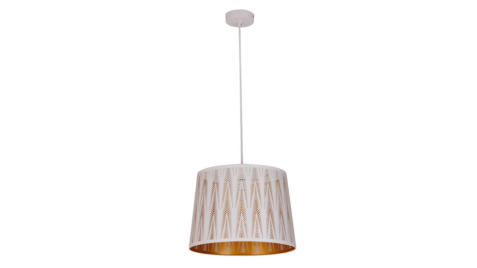 CLA Interior Slanted with Laser Cut and Vector Pattern Pendant Light - White
