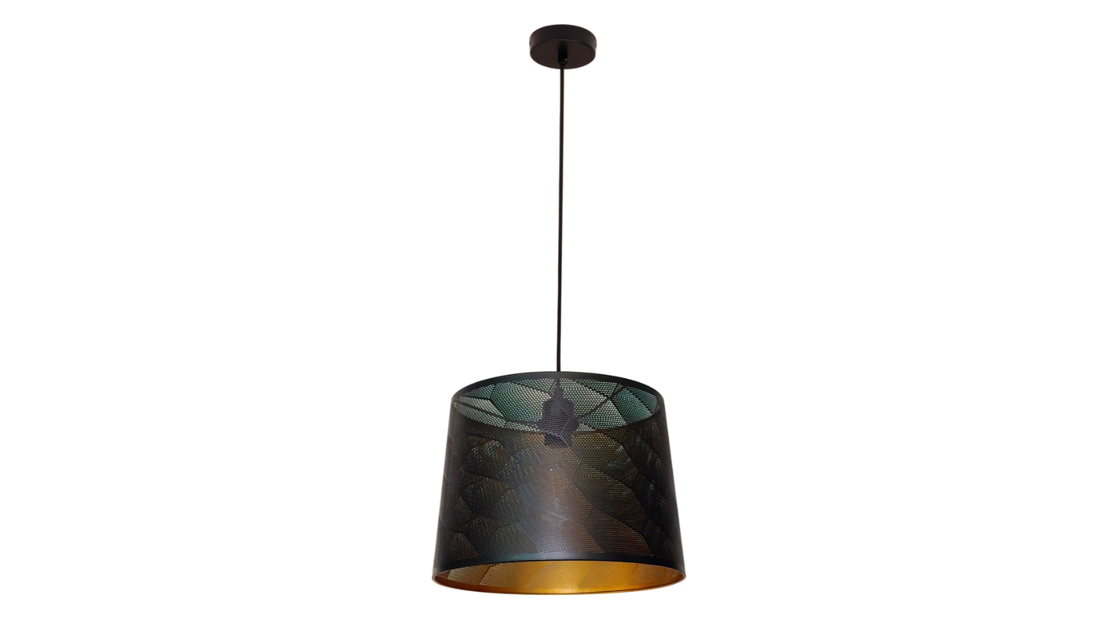 CLA Interior Slanted with Laser Cut and Honeycomb Pattern Pendant Light - Black 