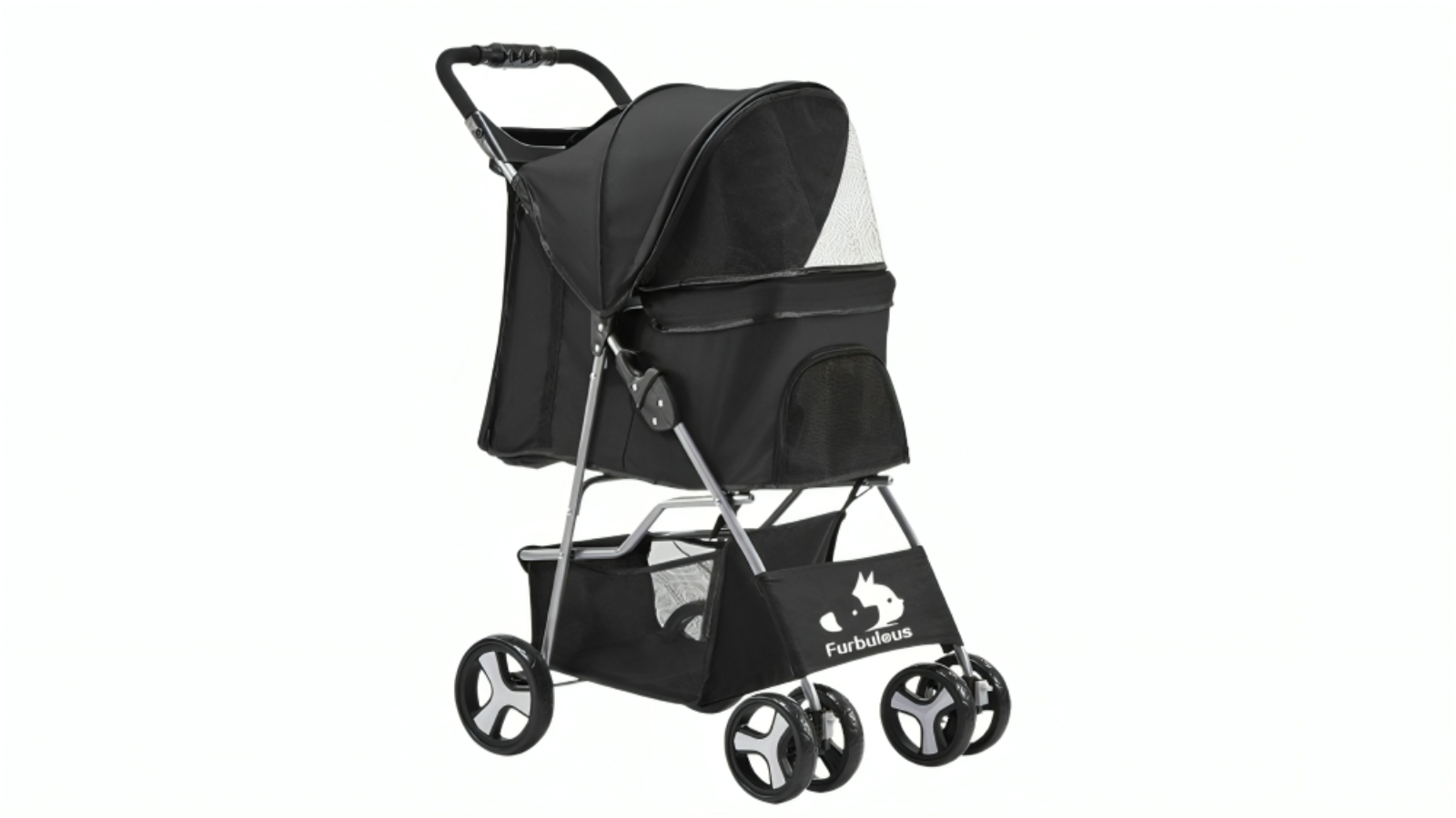 Furbulous 4wheel Pet Stroller Black Harvey Norman