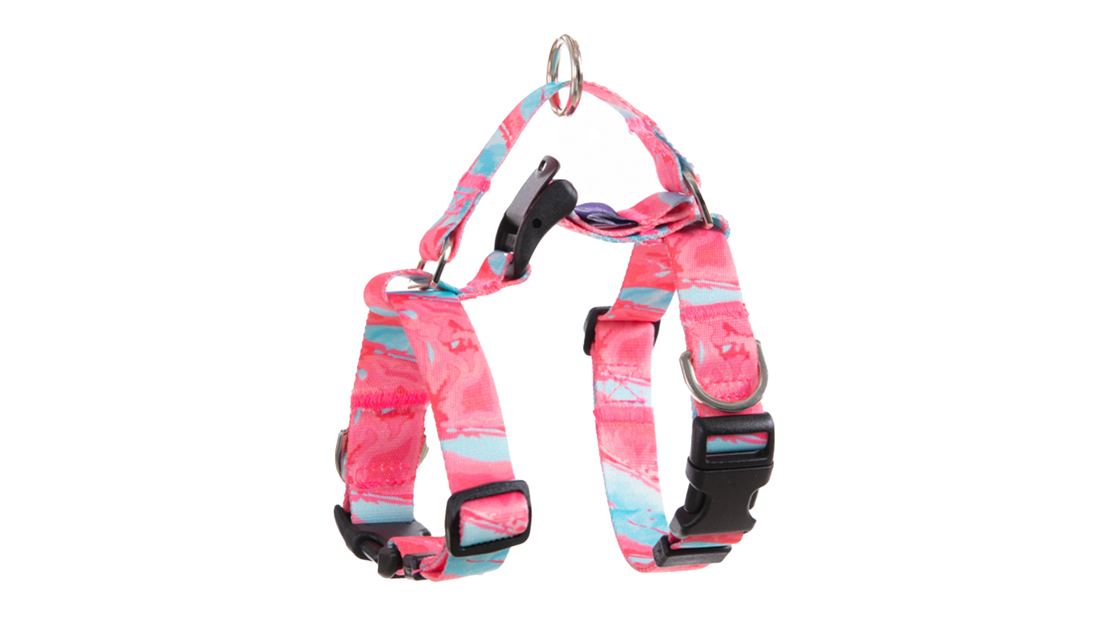 Banhamsisun Large Dog Adjustable Double-Lined Strap Harness and Lead Set - Marbel Pink
