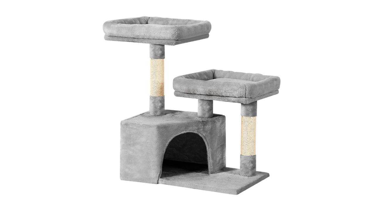 i.Pet Light Grey Cat Tree Tower Post Condo House - 69cm