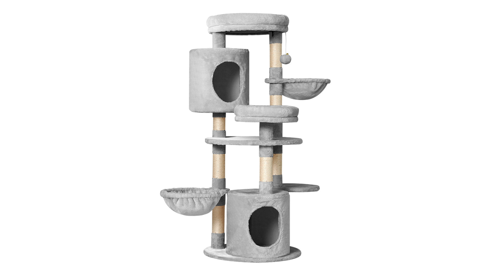 i.Pet Light Grey Cat Tree Tower Post Condo House - 123cm