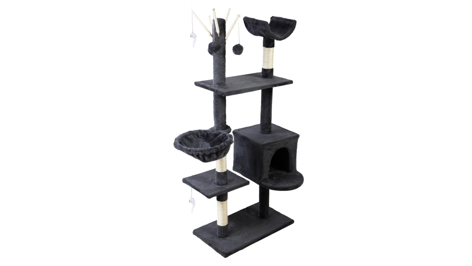 i.Pet 140cm Cat Scratching Post - Grey