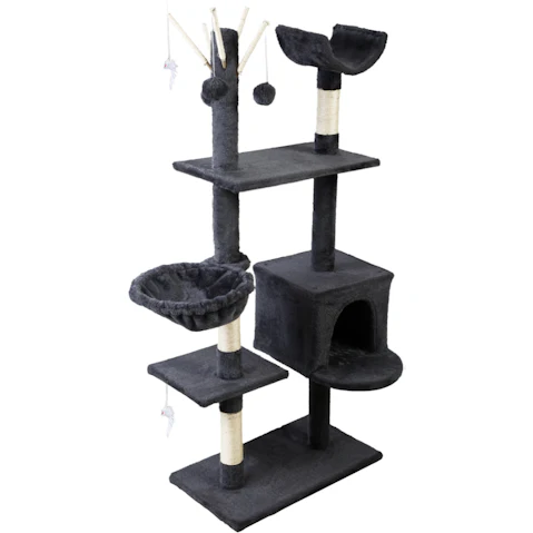 i.Pet 140cm Cat Scratching Post - Grey