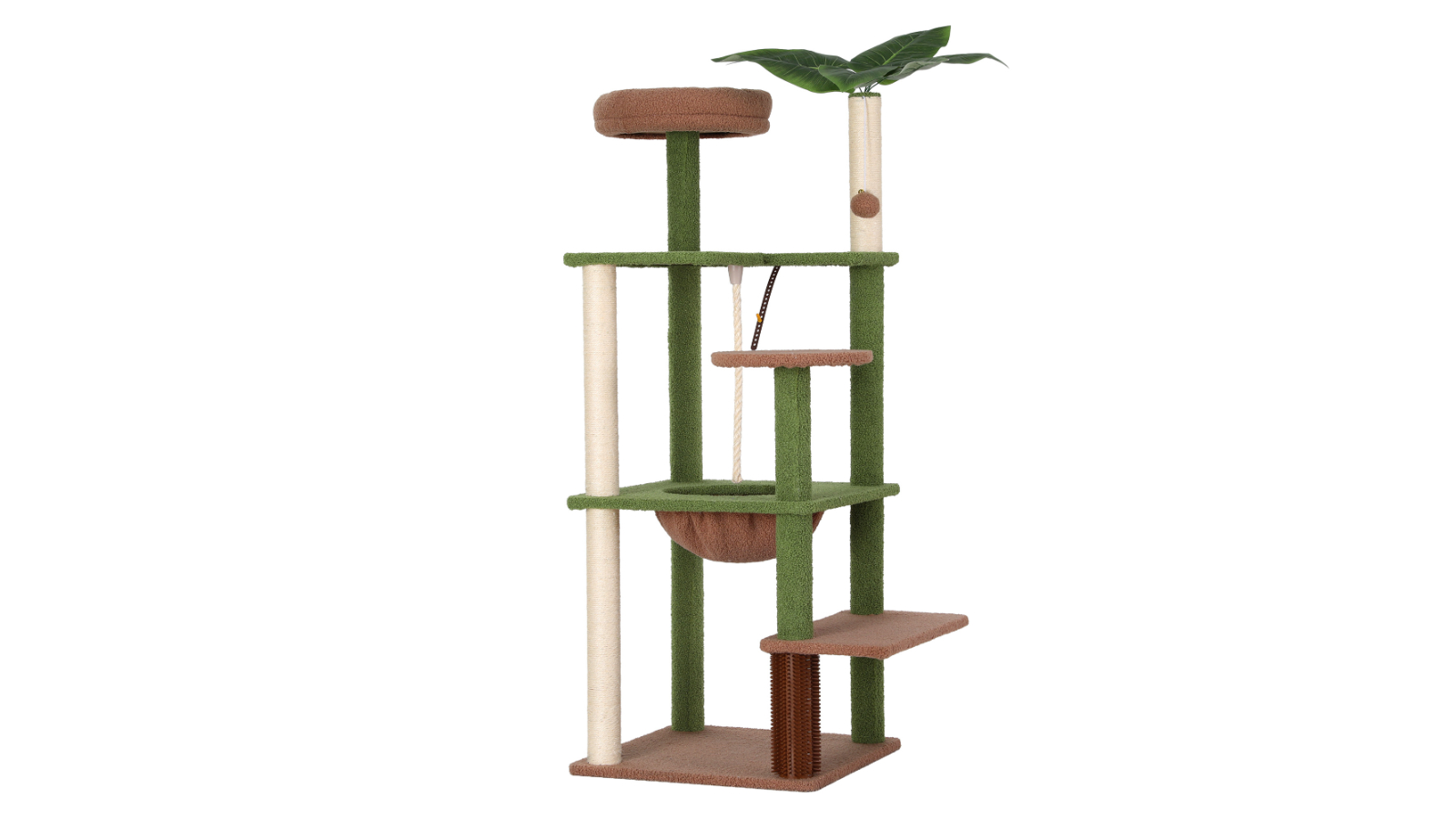 i.Pet 152cm Cat Tree Tower Jungle Multi-Level Scratching Post Leafy Canopy