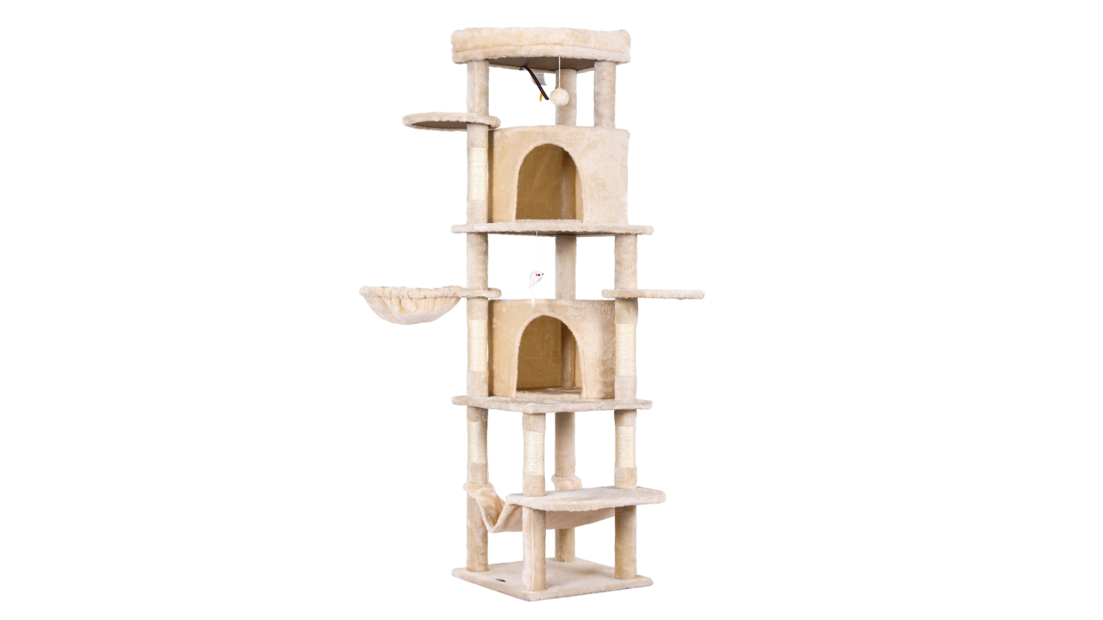 i.Pet 167cm Large Cat Tree Tower Scratching Post Furniture - Beige