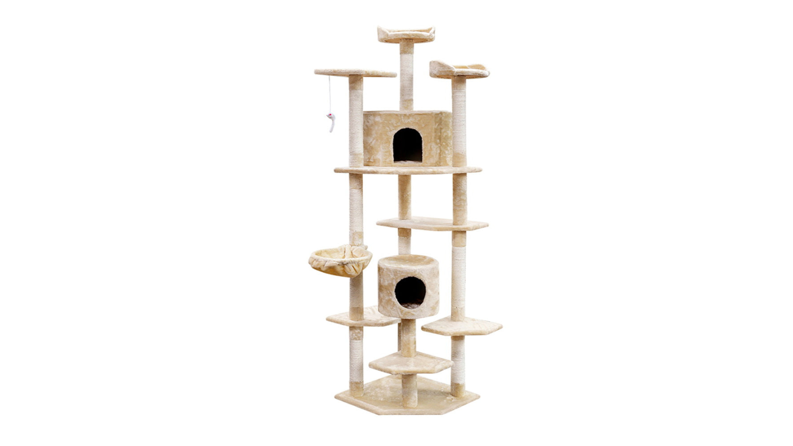 i.Pet Beige Cat Tree Tower Post Condo House - 203cm