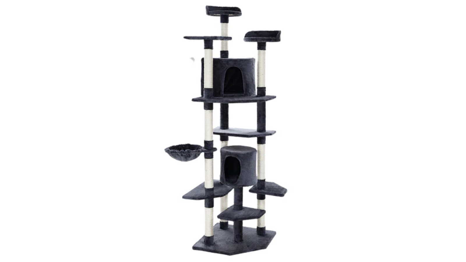 i.Pet Grey Cat Tree Tower Post Condo House - 203cm