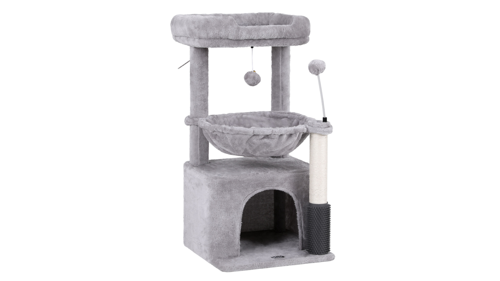 i.Pet 82cm Cat Tree Tower Scratching Post Furniture - Light Grey