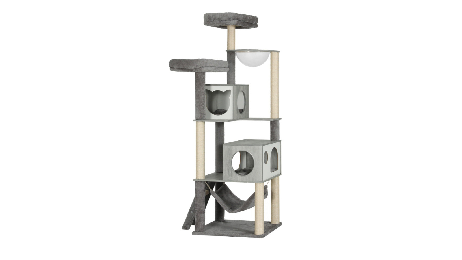 i.Pet White/Grey Cat Tree Tower Post Condo House - 178cm
