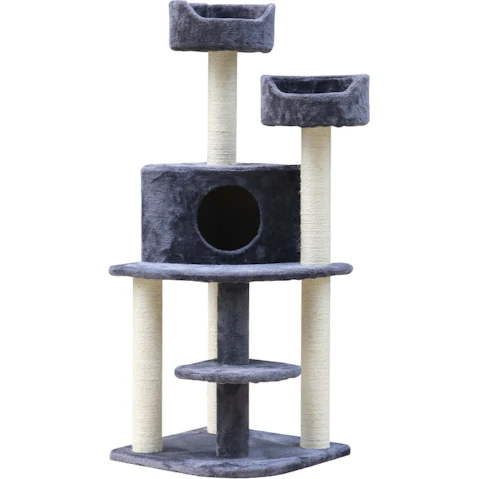 i.Pet 126cm Cat Scratching Tree - Grey