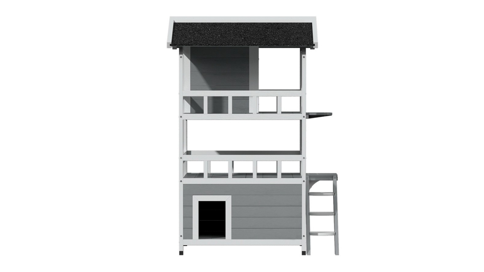 i.Pet Small Wooden Outdoor Pet Shelter - 72 x 72 x 127cm