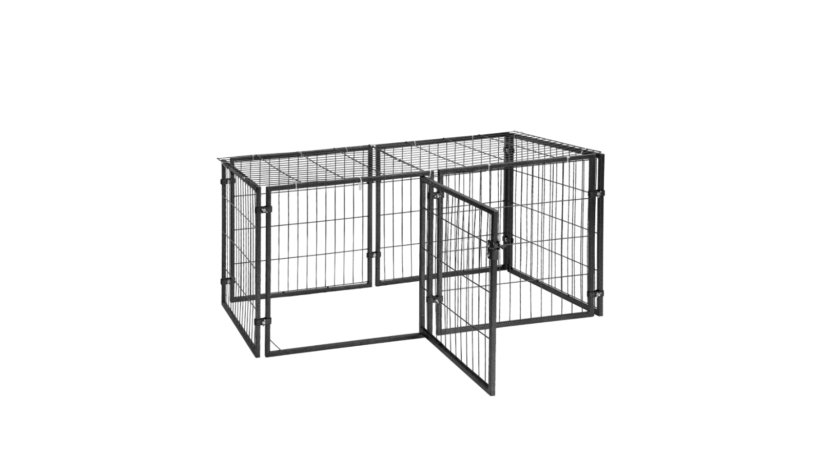 i.Pet Black Dog Playpen - Large