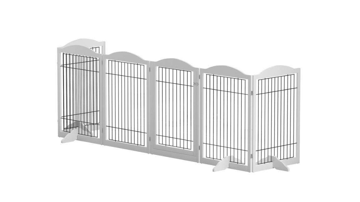 i.Pet 6-Panel Wooden Dog Playpen Fence