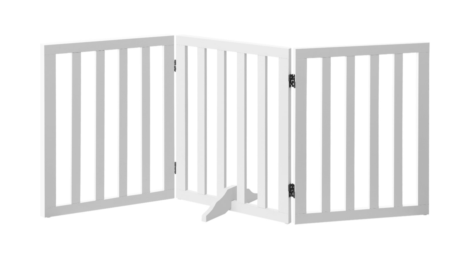 Alopet 3-Panel Wooden Pet Dog Gate Fence