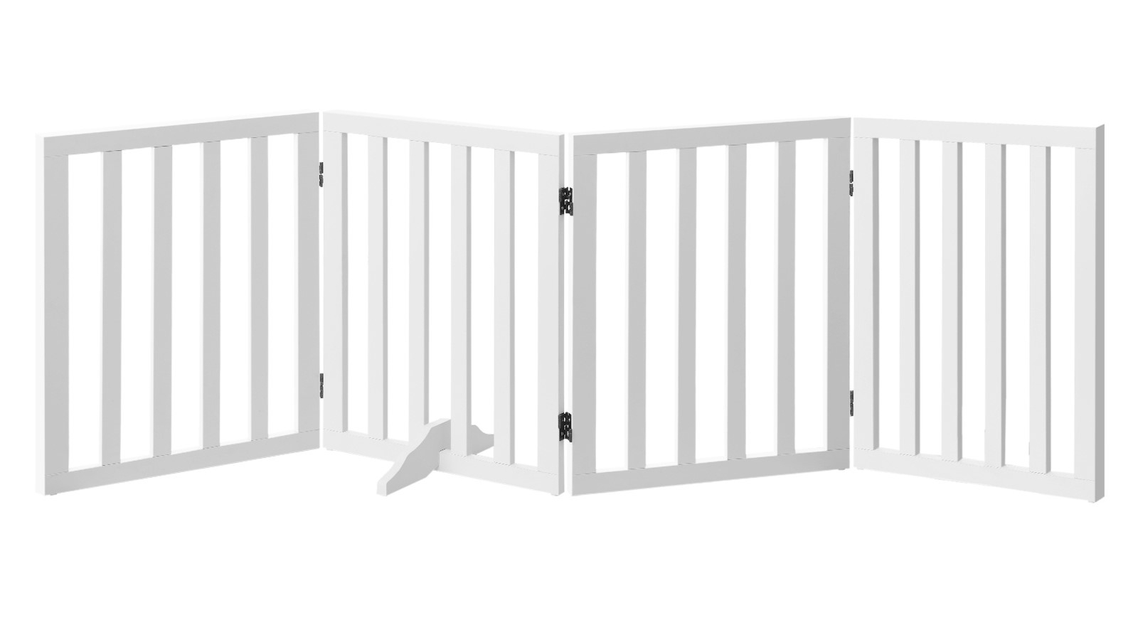 Alopet 4-Panel Wooden Pet Dog Gate Fence