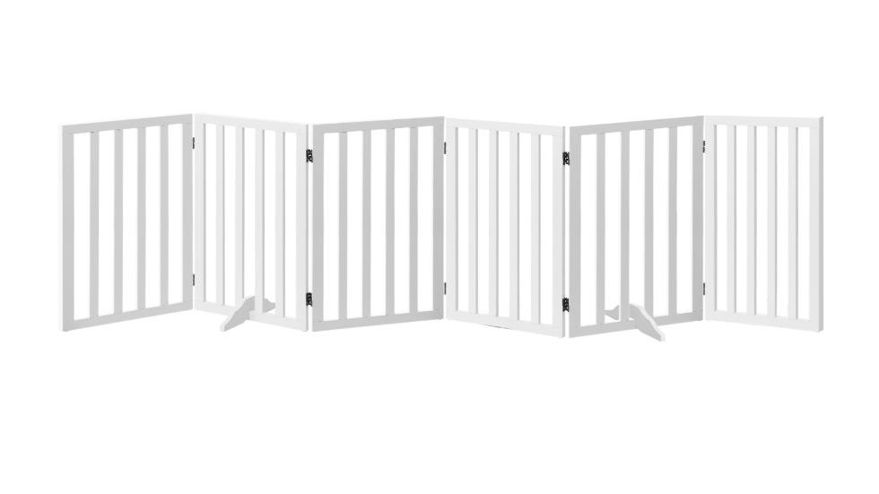 Alopet 6-Panel Wooden Dog Fence - 80cm