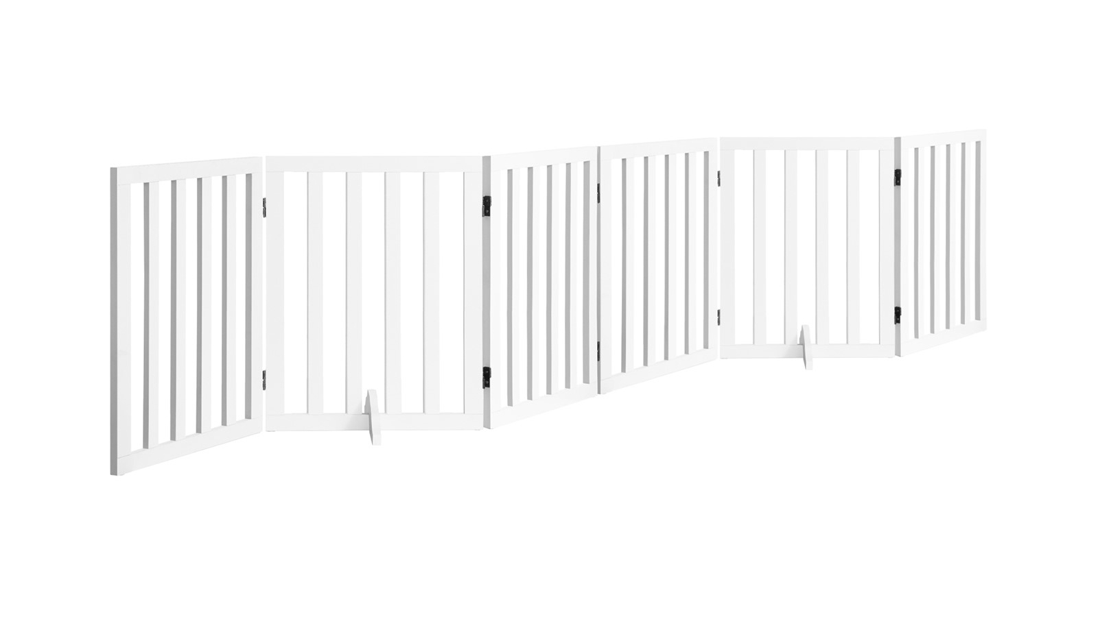 Alopet 6-Panel Wooden Pet Gate Dog Fence 