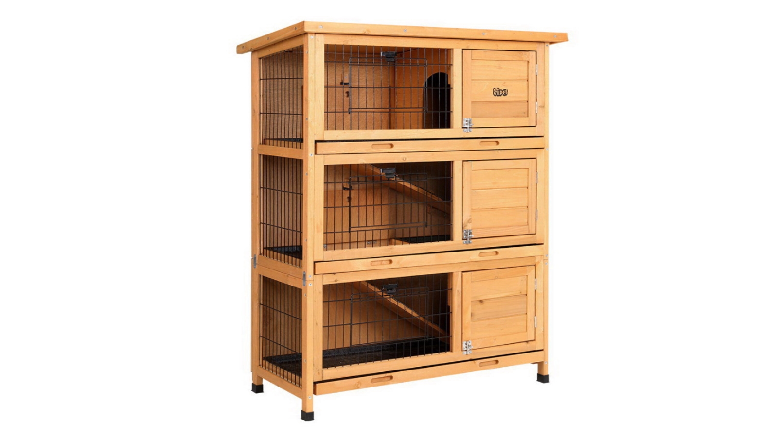 i.Pet Large Rabbit Hutch Wooden Cage