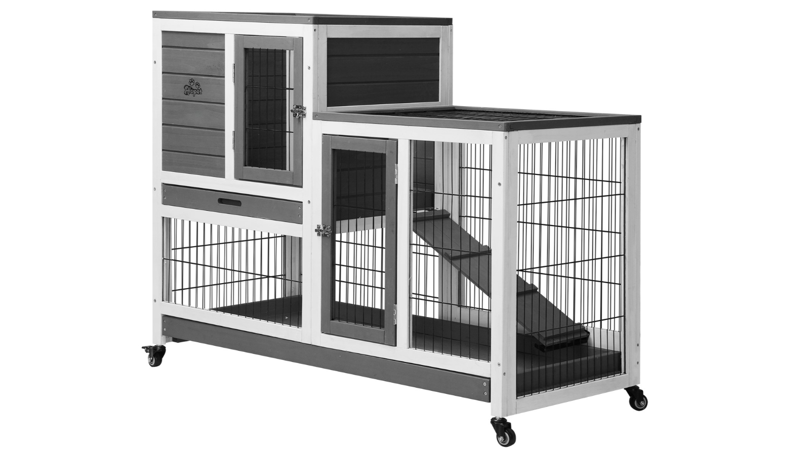 Alopet Wooden Rabbit Hutch - 110cm