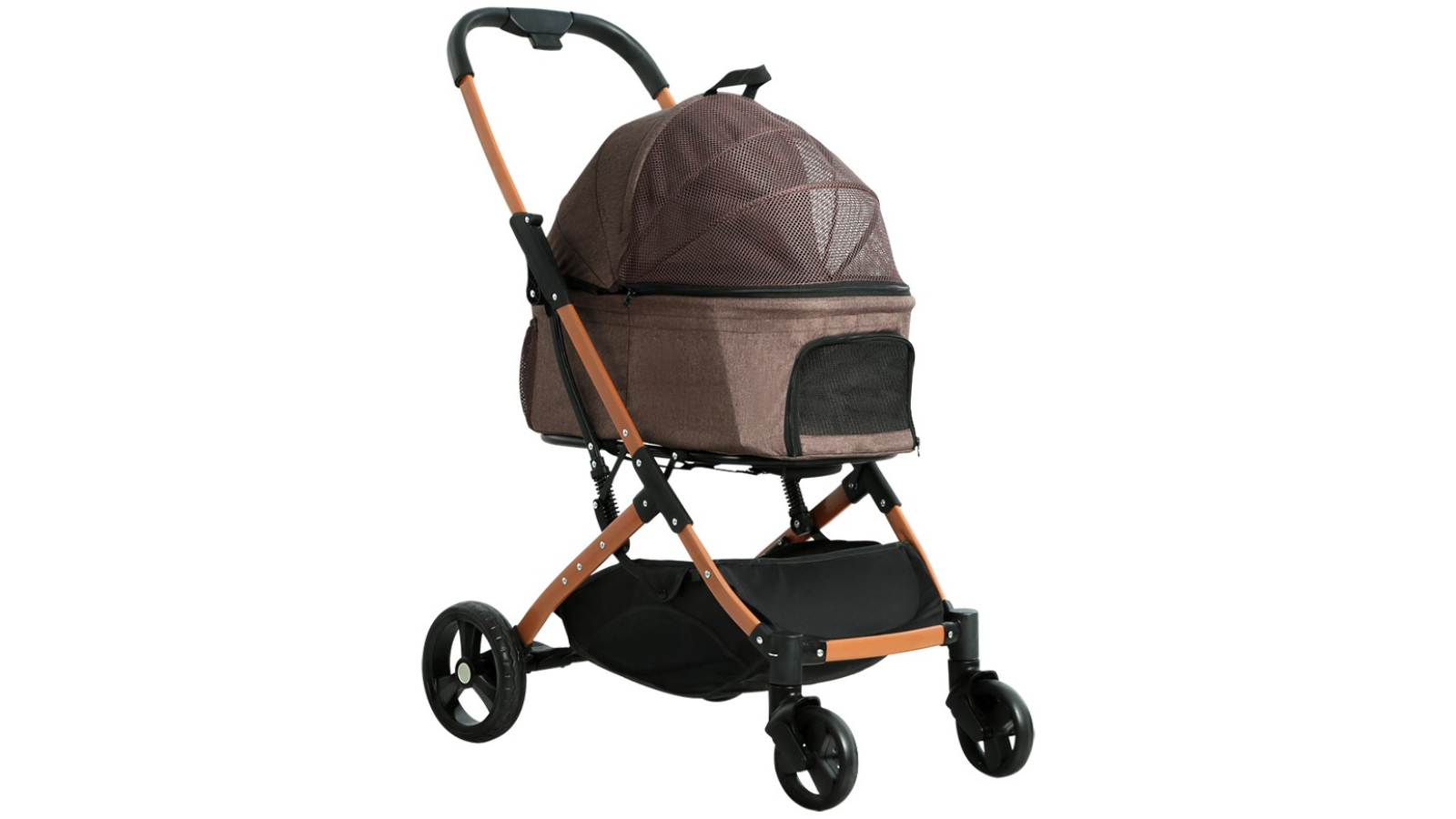 i.Pet Foldable 4 Wheels Pushchair Pet Stroller