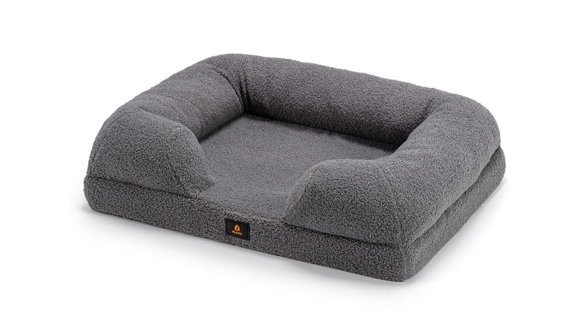 Petzly Memory Foam Dog Bed - Grey