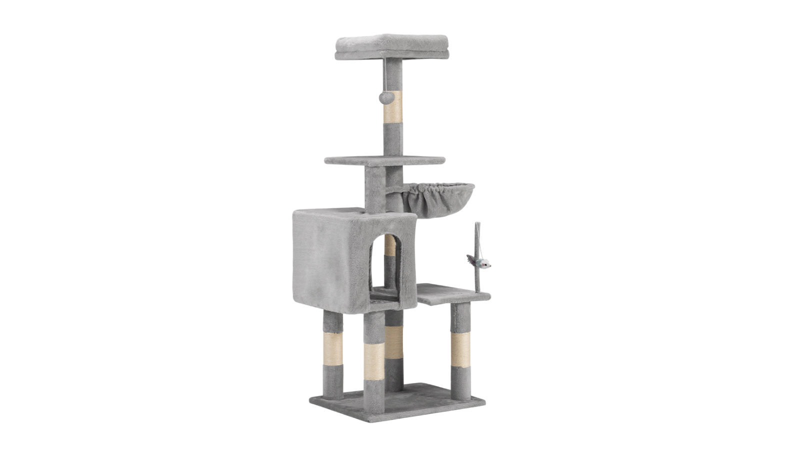 Petzly Six Sisal Wrapped Cat Tree Tower Scratching Post