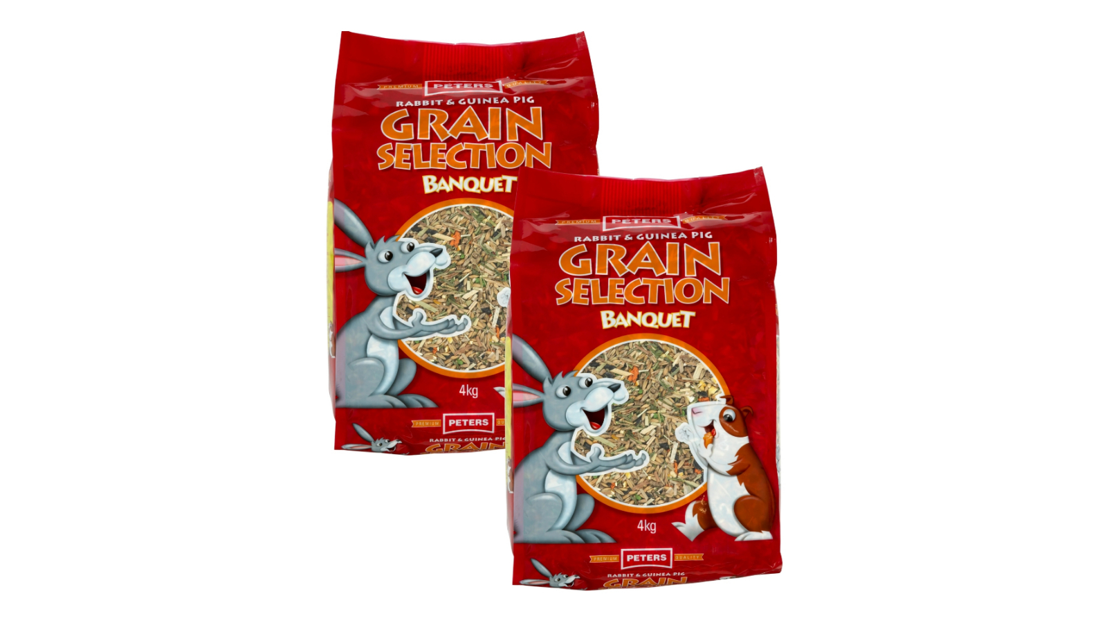 Peters 2 Piece Rabbit and Guinea Pig Grain Selection - 4kg