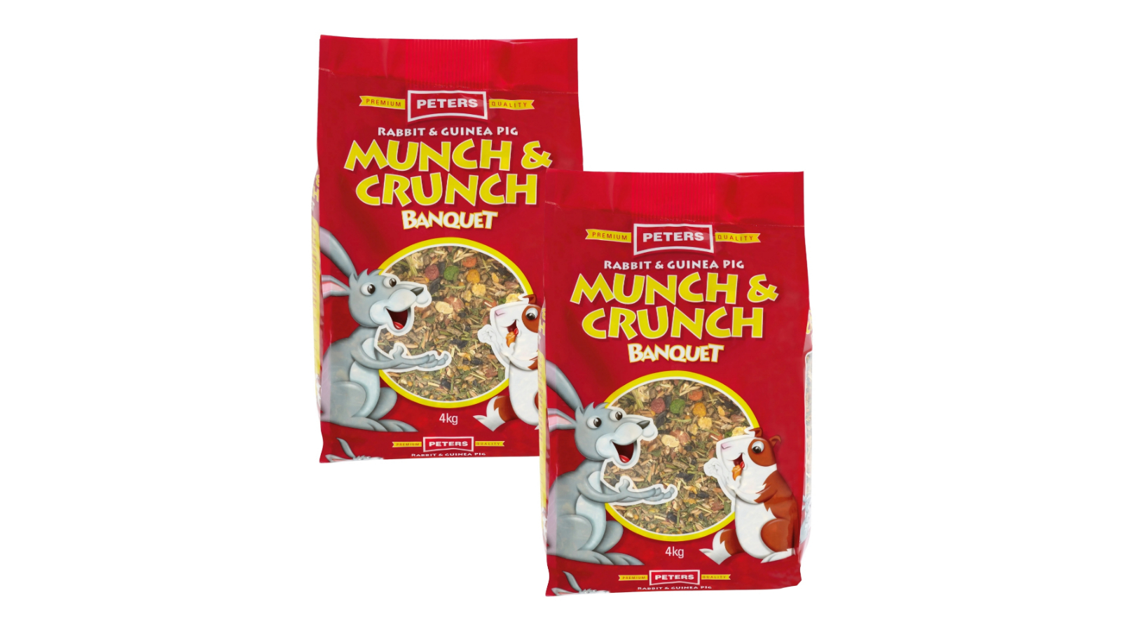 Peters 2 Piece Rabbit and Guinea Pig Munch Crunch - 4kg