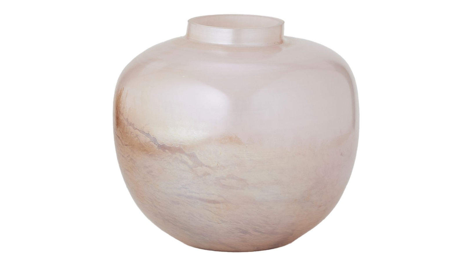 Pilbeam Living Hand Blown Small Glass Vase  - Iridescent Pink