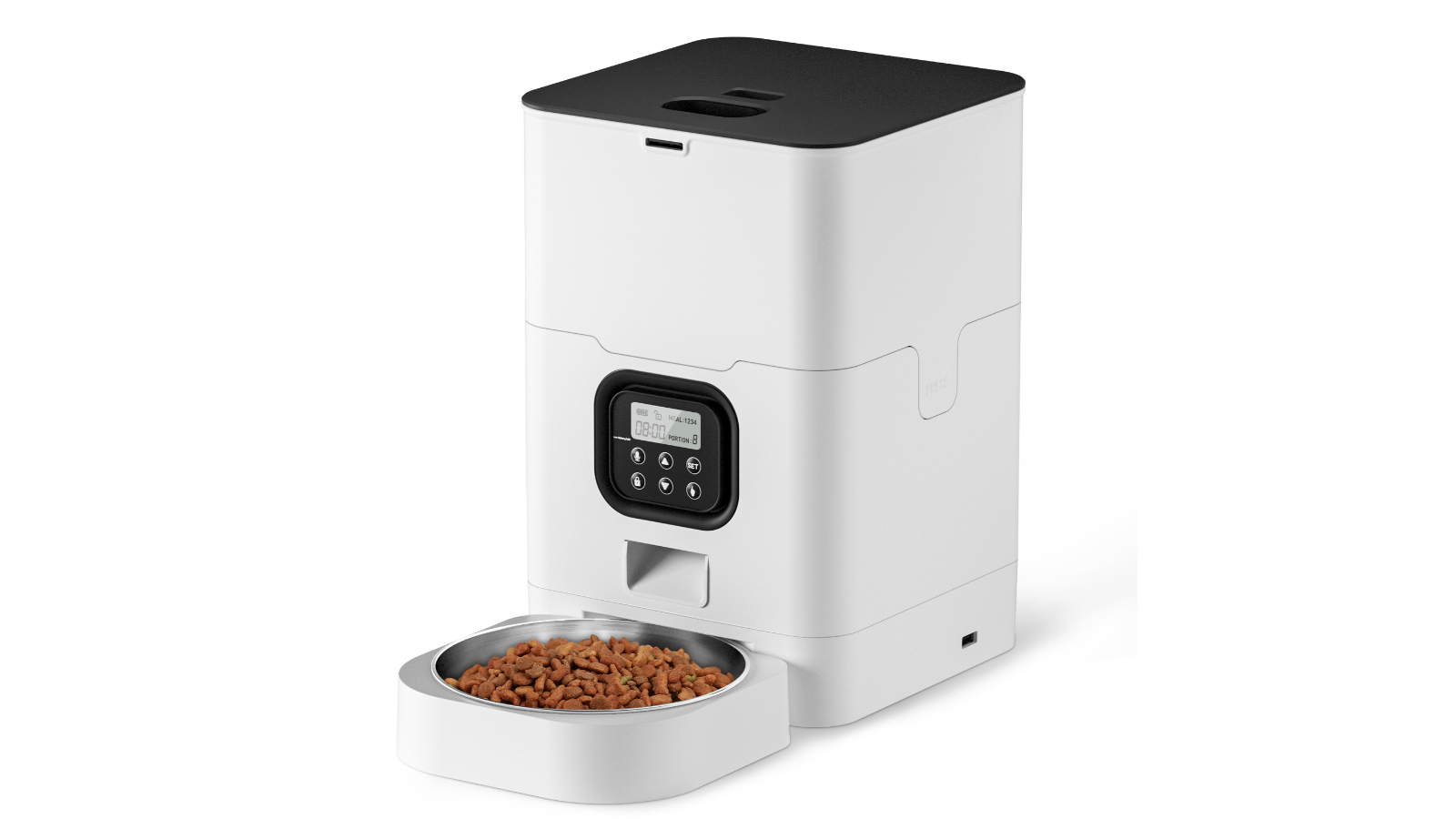 YES4PETS 6 Litre Automatic Digital Pet Dog Cat Feeder Food Bowl Dispenser - White