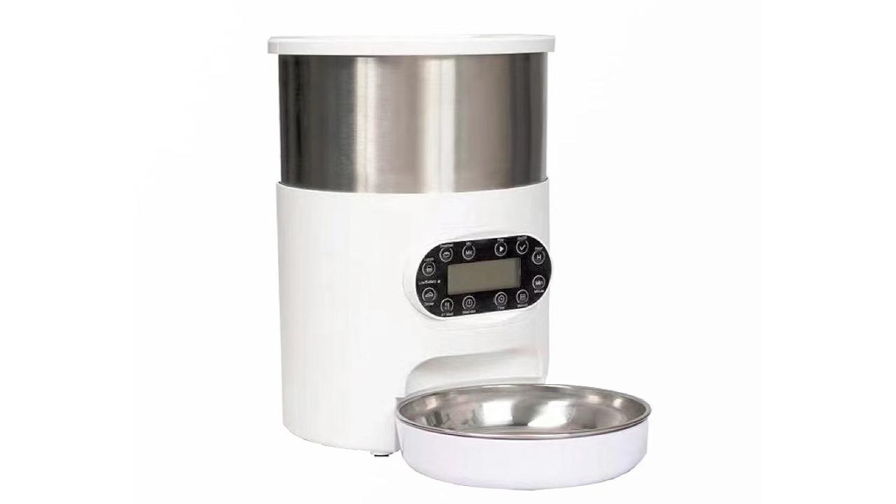 YES4PETS Stainless Steel Smart Automatic Pet Dog Cat Rabbit Feeder Dispenser