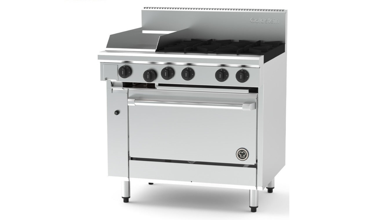 Goldstein PF12G428-X 4 Gas Burner/Griddle Static Oven - 28inch
