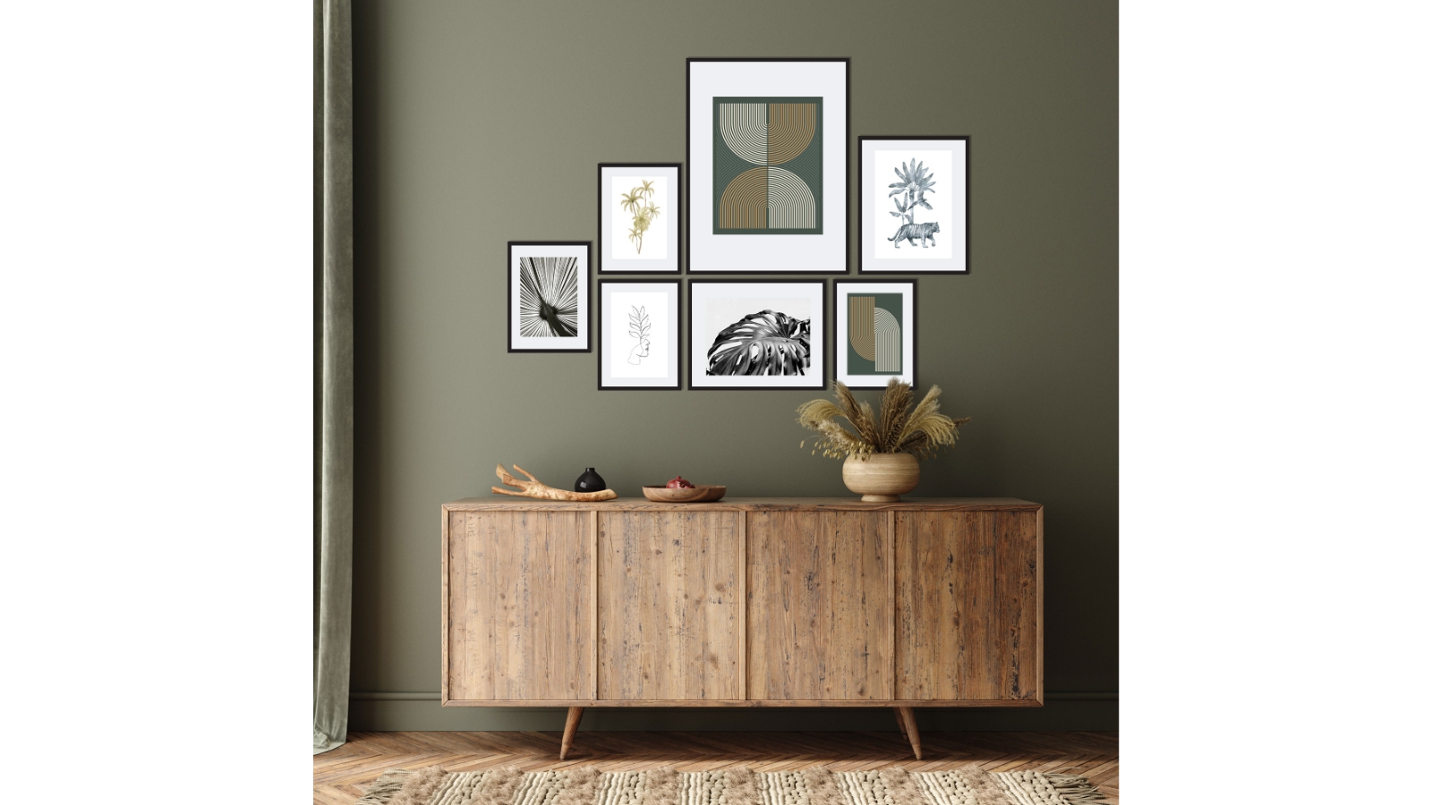 Cooper & Co. Instant Gallery Wall Frame Set Black 7 Piece Harvey Norman