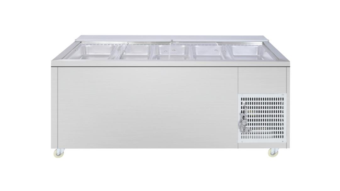 Thermaster PG180FA-XB Commercial 2-Door Cold Bench Salad Station 5x1/1 GN Pan