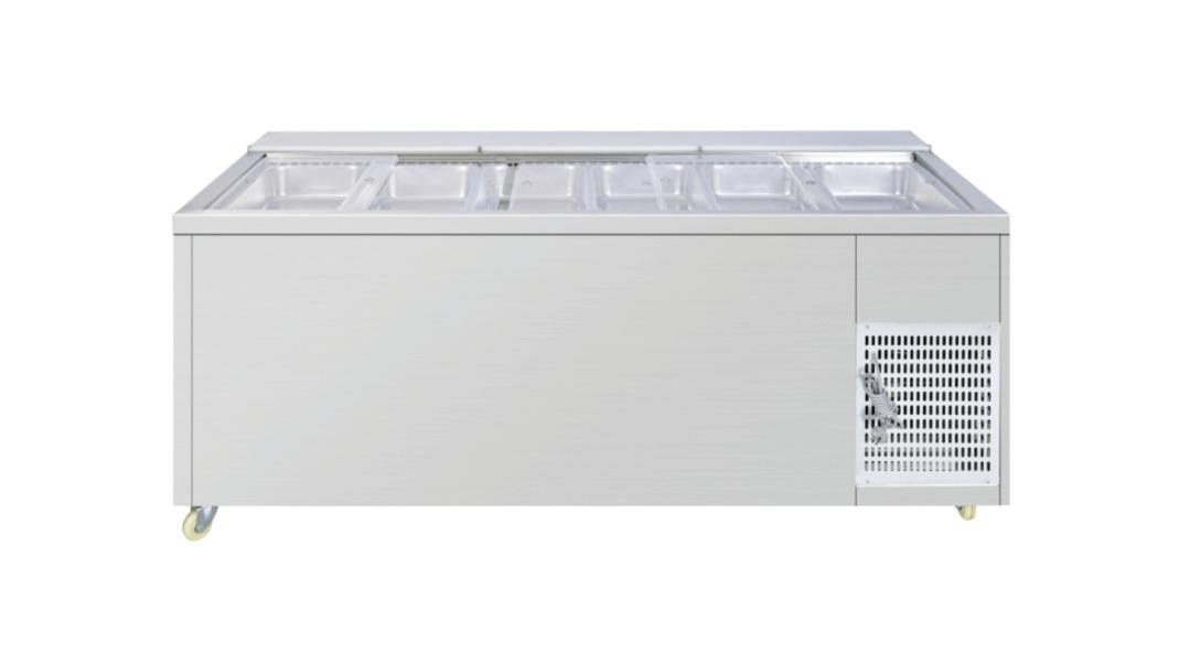 Thermaster PG210FA-XB Commercial 2-Door Cold Bench Salad Station 6x1/1 GN Pan