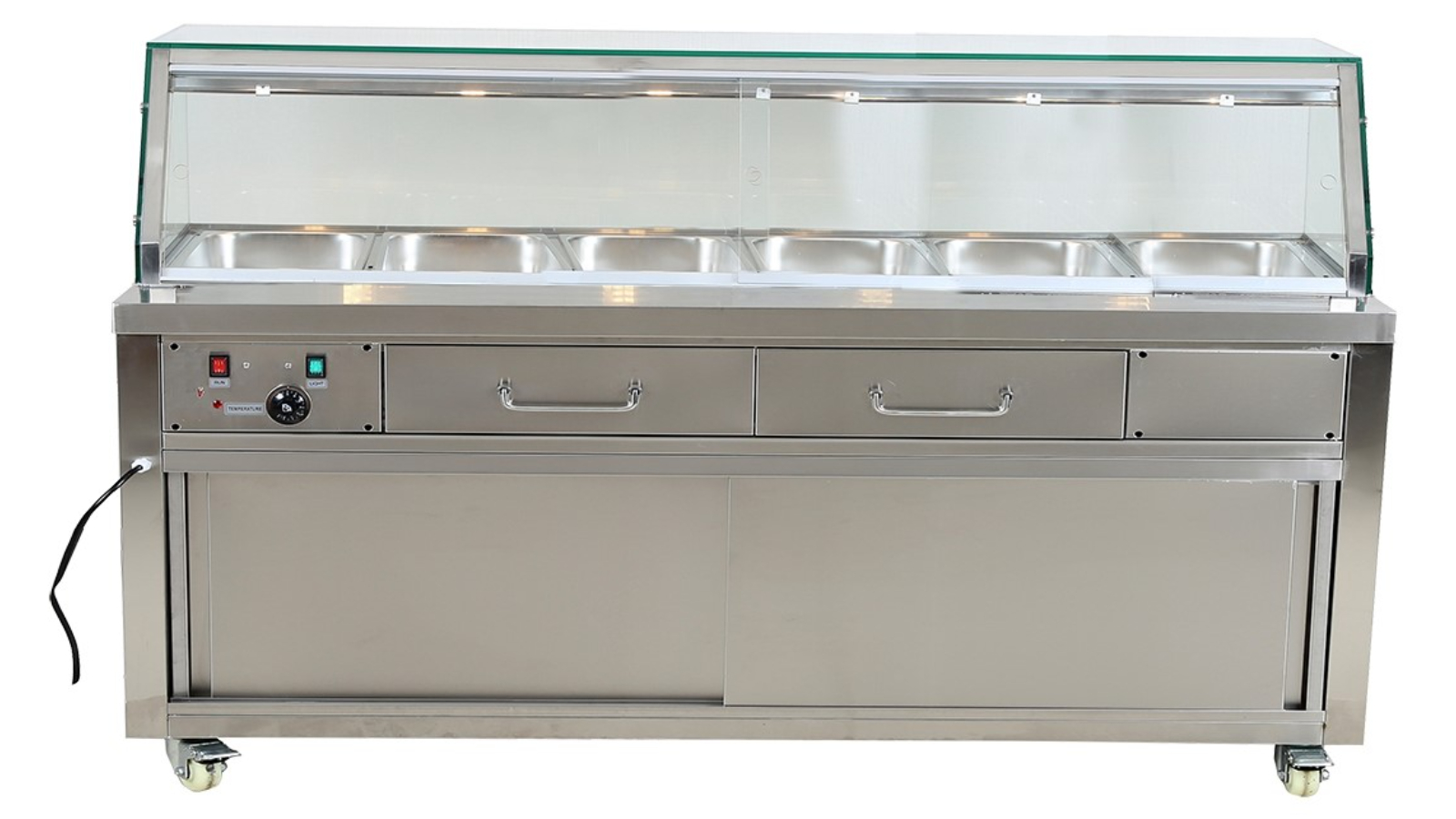 F.E.D Commercial Heated Bain Marie Food Display - PG210FE-YG