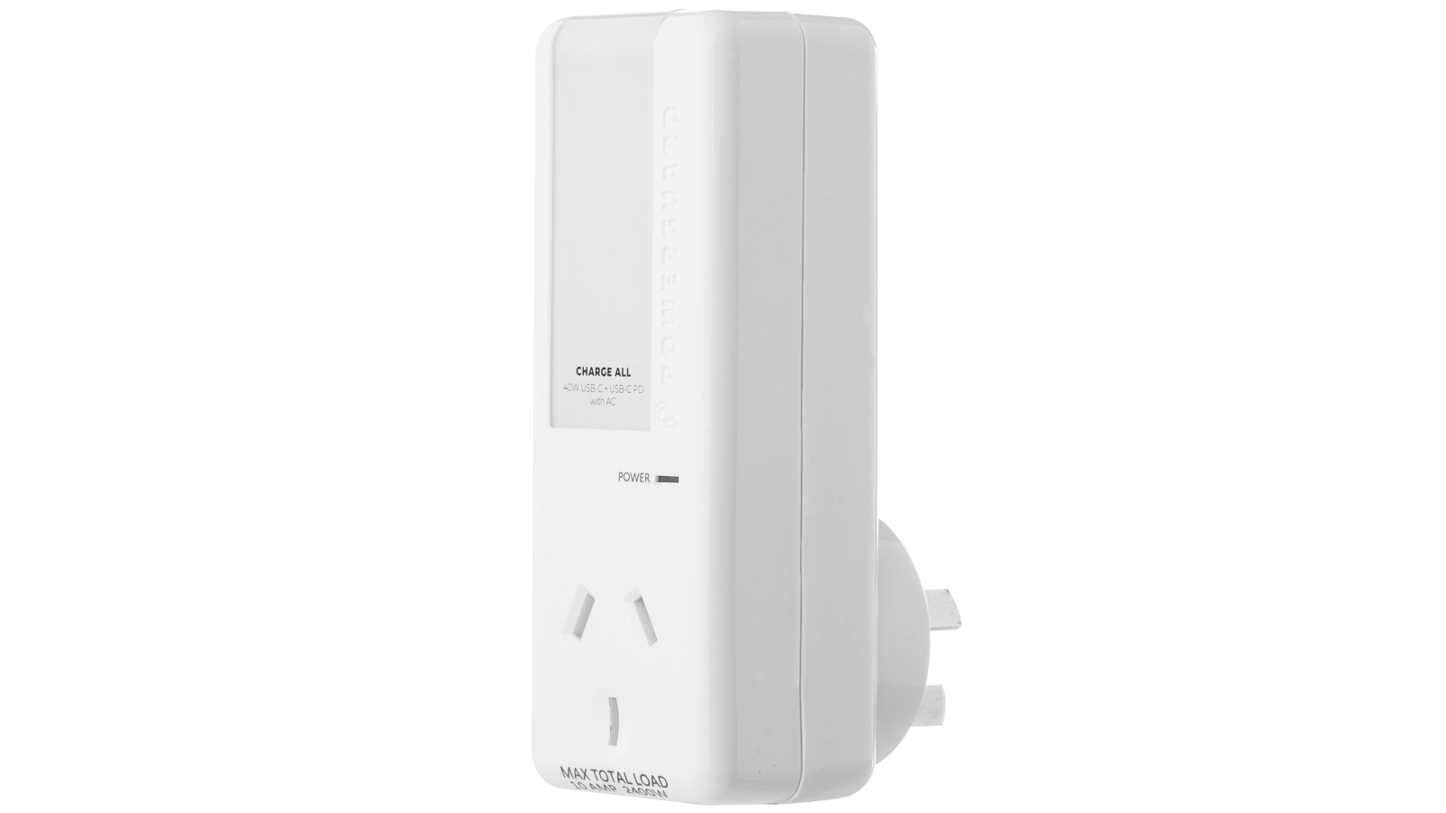 PowerGuard Charge All 40W + AC Surge Protector - White