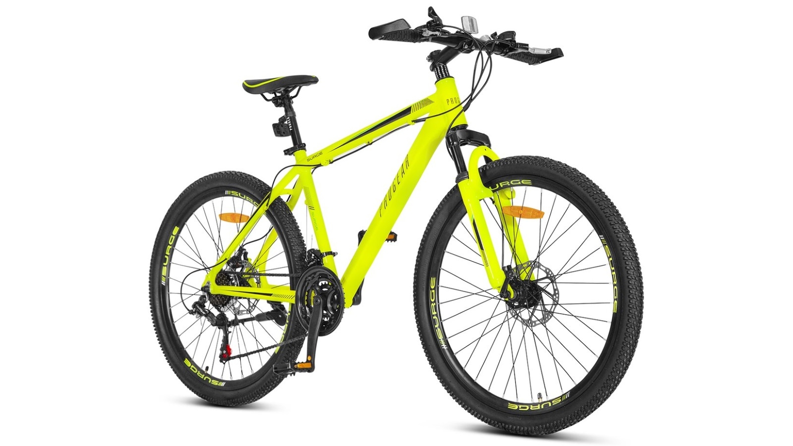 Progear Surge 26 Mens Mountain Bike Fluro Yellow Harvey Norman