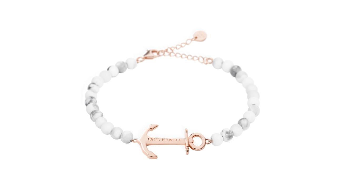 Paul Hewitt Anchor Spirit Marble Bracelet - White