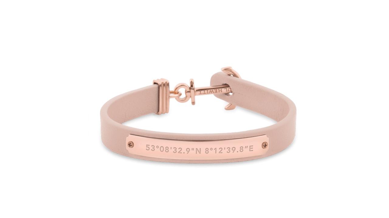 Paul Hewitt Signum Female Coordinates Rose Gold/Nude Bracelet - X-Small