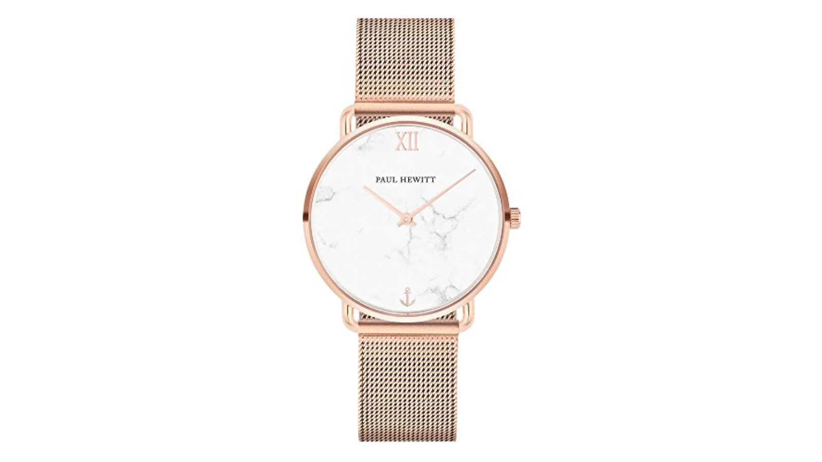 Paul Hewitt Miss Ocean Marble/Rose Gold Mesh Watch   	
