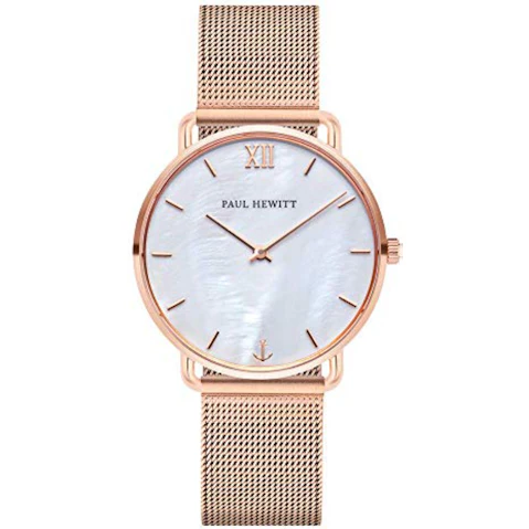 Paul Hewitt Miss Ocean Pearl/Rose Gold Mesh Watch