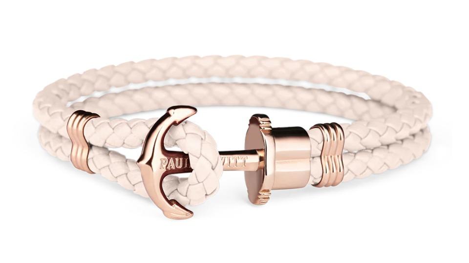 Paul Hewitt Rose Gold/Pink Rose Phrep Leather Bracelet - X-Small