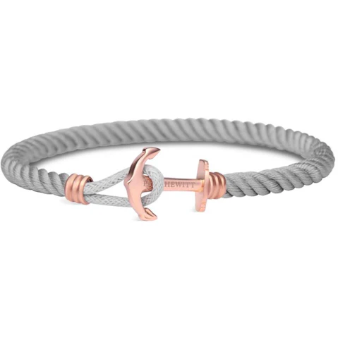 Paul Hewitt Gold/Grey Phrep Lite Nylon Rose Gold Bracelet