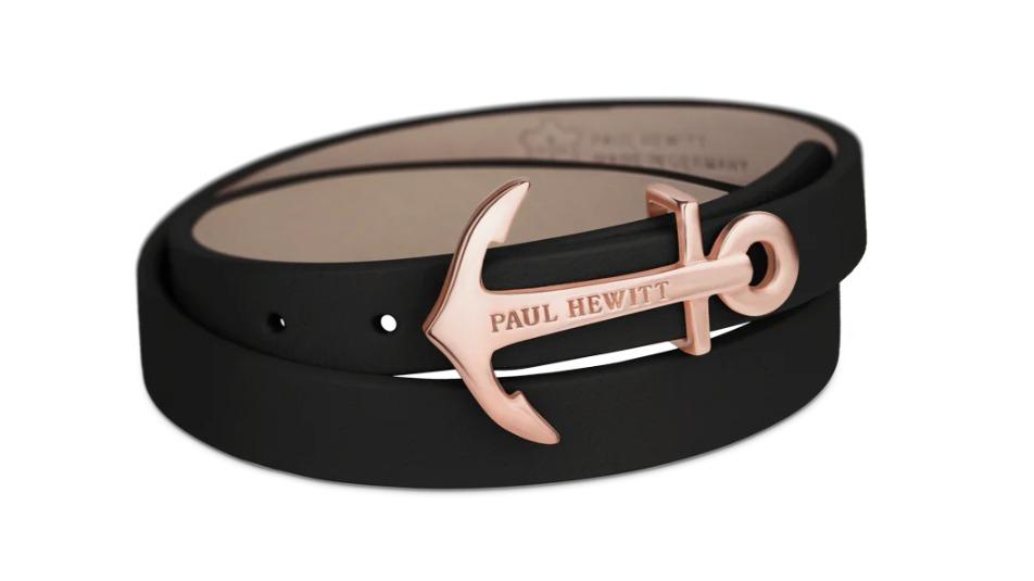 Paul Hewitt Small North Bound Bracelet - Rose Gold/Black