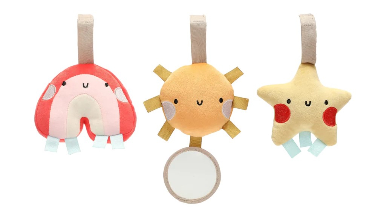 Pearhead Rainbow Stroller Toy - Set of 3