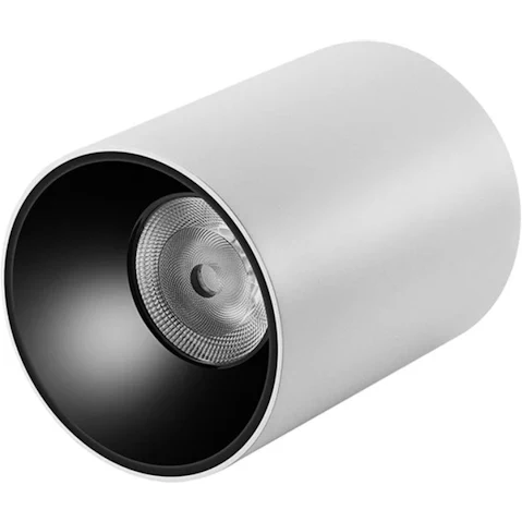 Eli & Co. Lighting Pack of 3 Faro 15W Surface Mounted LED Cylinder Downlight - White