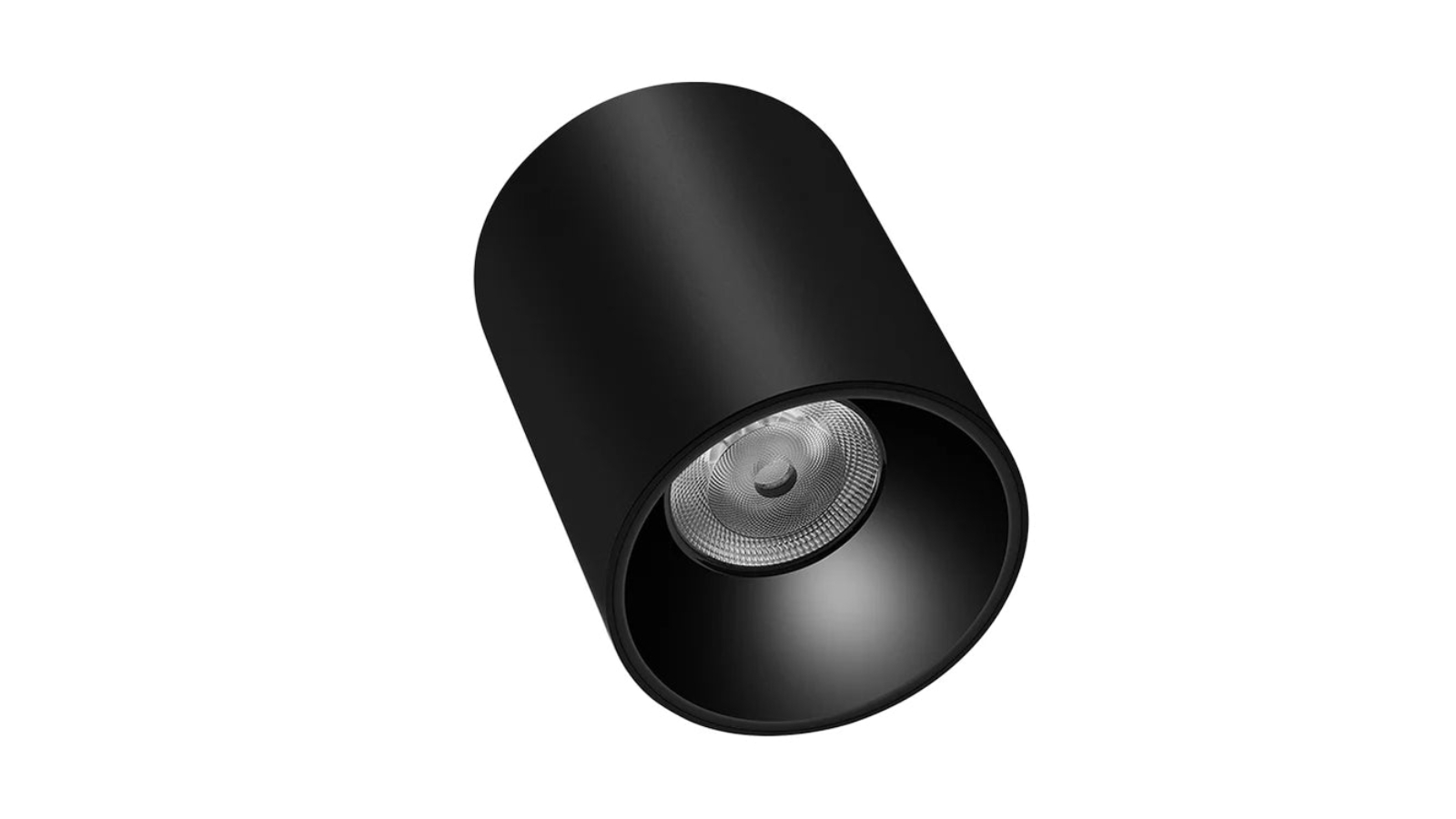 Eli & Co. Lighting Pack of 3 Faro 15W Surface Mounted LED Cylinder Downlight - Black